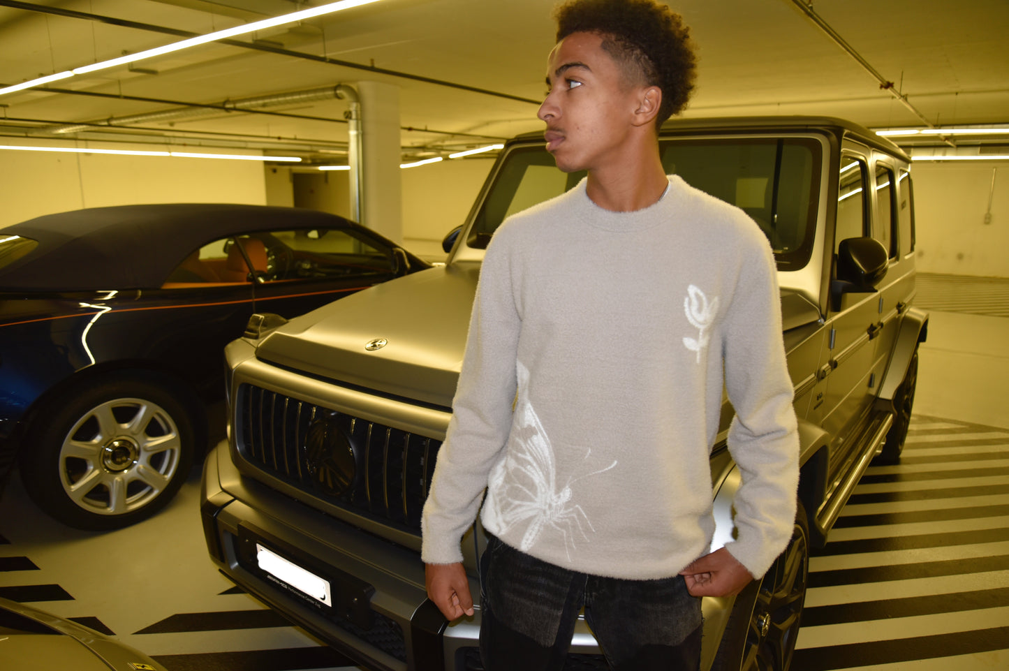 Grey Outchase mohair sweater