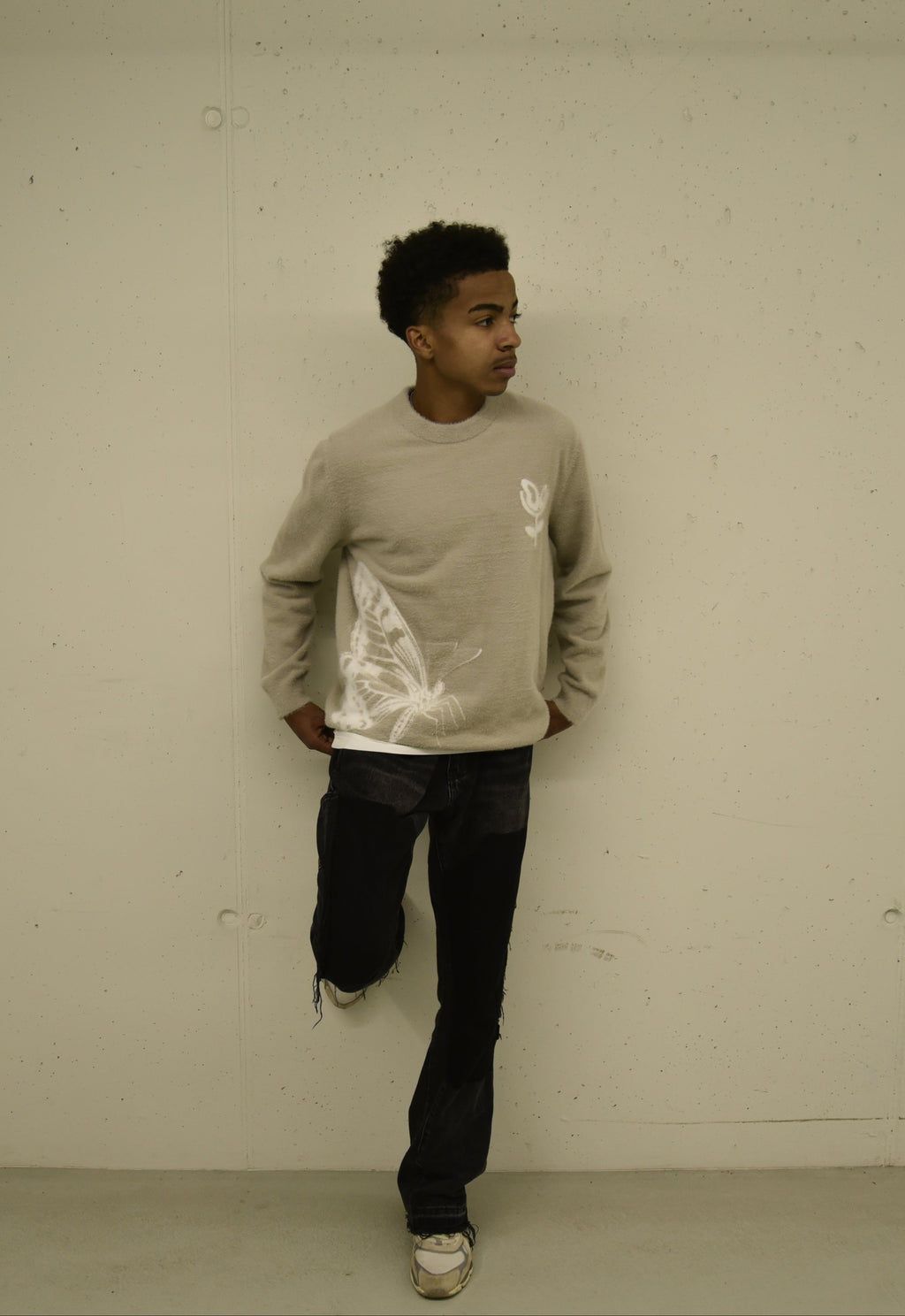 Grey Outchase mohair sweater