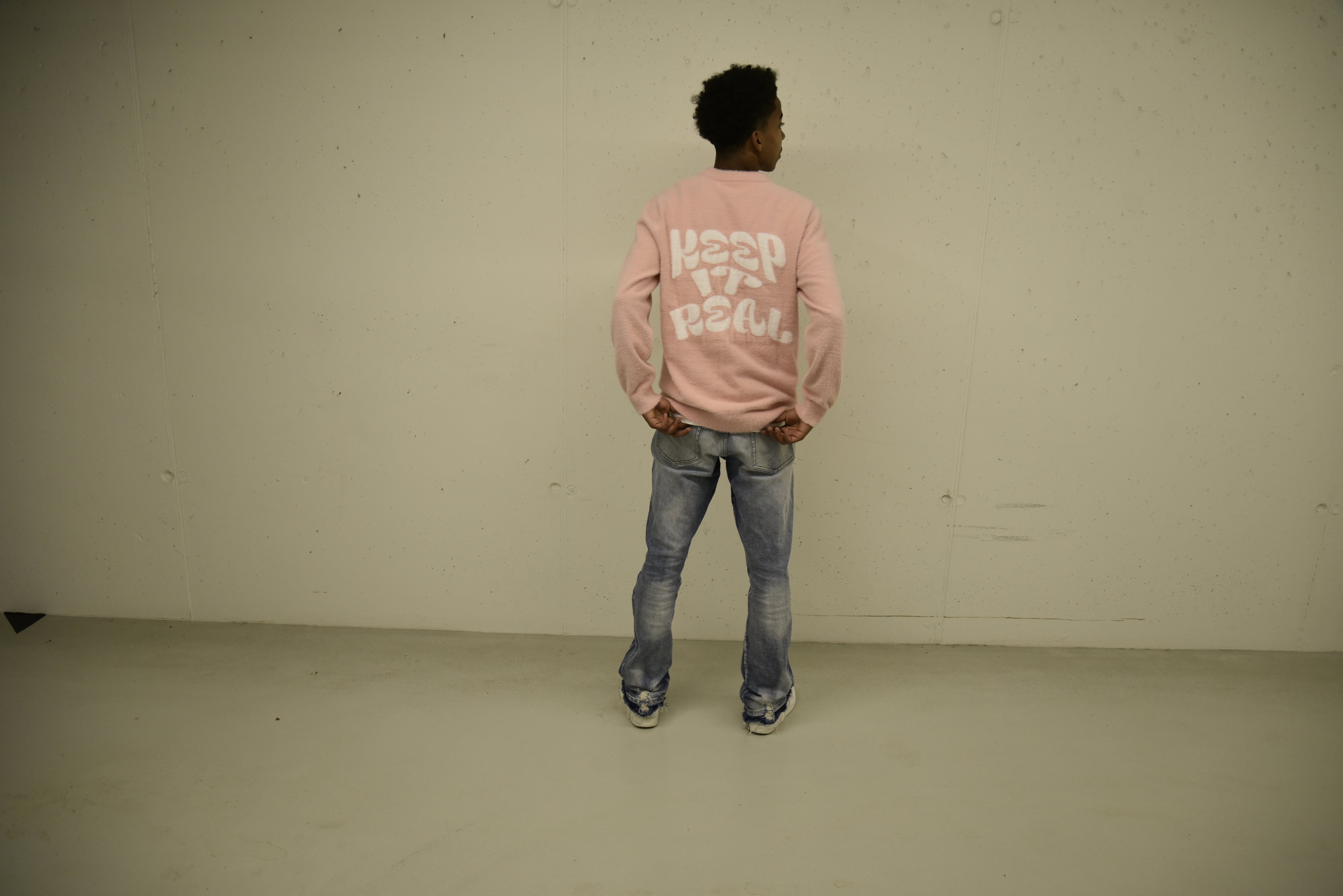 Pink Outchase mohair sweater