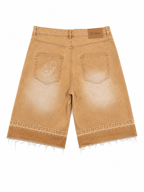 Beige Denim Jort