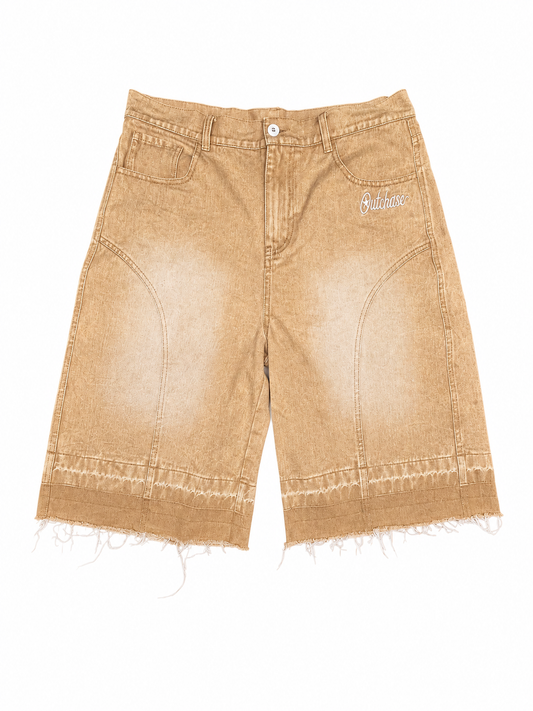 Beige Denim Jort