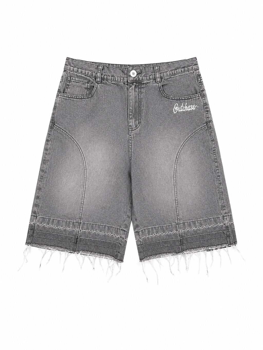 Grey Denim Jort
