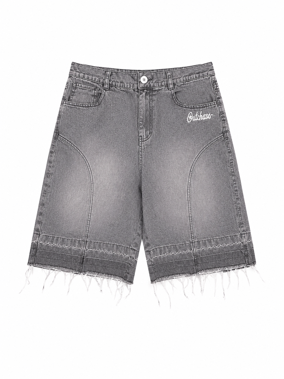 Grey Denim Jort